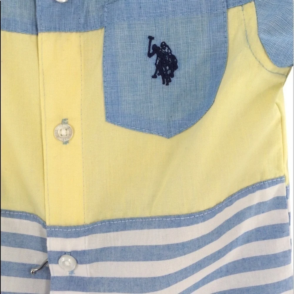 #016 Polo‎ Assn. Boys Nautical Shirt and Shorts Set